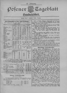 Posener Tageblatt. Handelsblatt 1904.10.08 Jg.42