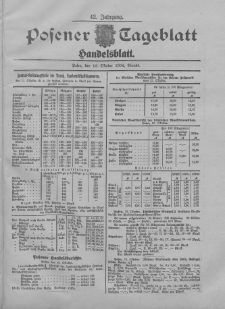 Posener Tageblatt. Handelsblatt 1904.10.12 Jg.42