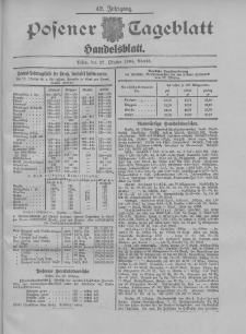 Posener Tageblatt. Handelsblatt 1904.10.27 Jg.42