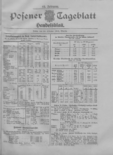 Posener Tageblatt. Handelsblatt 1904.10.28 Jg.42