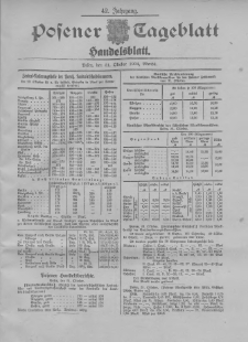 Posener Tageblatt. Handelsblatt 1904.10.31 Jg.42