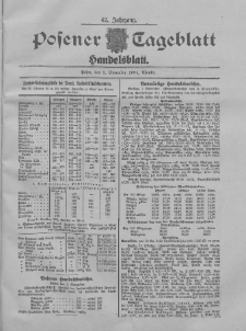 Posener Tageblatt. Handelsblatt 1904.11.01 Jg.42