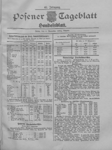 Posener Tageblatt. Handelsblatt 1904.11.03 Jg.42