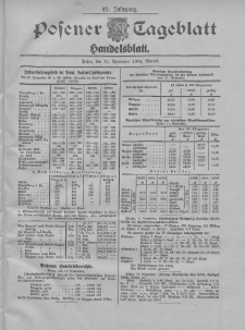 Posener Tageblatt. Handelsblatt 1904.11.11 Jg.42