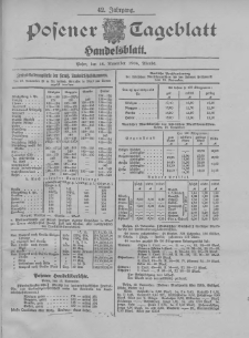 Posener Tageblatt. Handelsblatt 1904.11.18 Jg.42