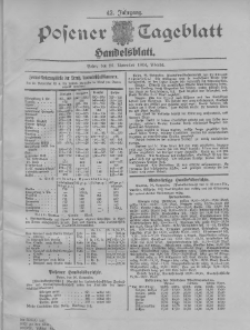 Posener Tageblatt. Handelsblatt 1904.11.26 Jg.42