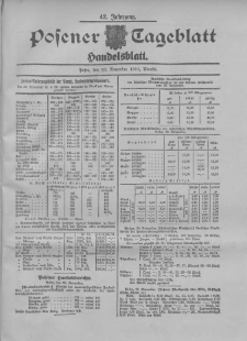 Posener Tageblatt. Handelsblatt 1904.11.28 Jg.42