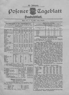 Posener Tageblatt. Handelsblatt 1904.12.15 Jg.42
