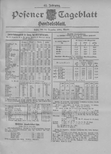 Posener Tageblatt. Handelsblatt 1904.12.16 Jg.42