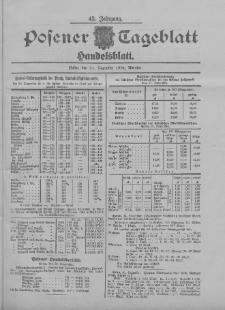 Posener Tageblatt. Handelsblatt 1904.12.21 Jg.42