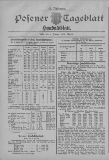 Posener Tageblatt. Handelsblatt 1905.01.05 Jg.44