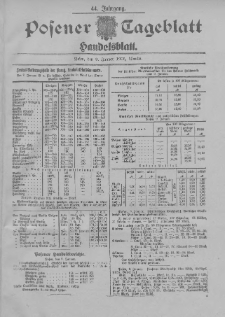 Posener Tageblatt. Handelsblatt 1905.01.09 Jg.44