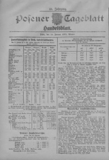 Posener Tageblatt. Handelsblatt 1905.01.10 Jg.44