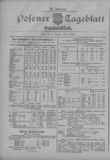 Posener Tageblatt. Handelsblatt 1905.01.11 Jg.44