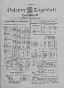 Posener Tageblatt. Handelsblatt 1905.01.13 Jg.44