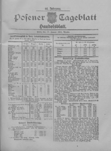 Posener Tageblatt. Handelsblatt 1905.01.17 Jg.44