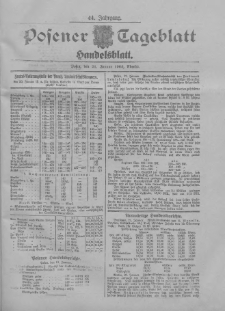 Posener Tageblatt. Handelsblatt 1905.01.21 Jg.44