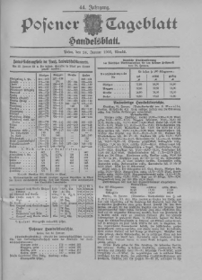 Posener Tageblatt. Handelsblatt 1905.01.24 Jg.44
