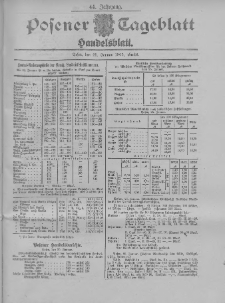 Posener Tageblatt. Handelsblatt 1905.01.25 Jg.44