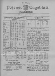Posener Tageblatt. Handelsblatt 1905.01.26 Jg.44