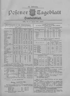 Posener Tageblatt. Handelsblatt 1905.01.30 Jg.44