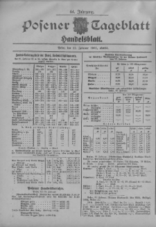 Posener Tageblatt. Handelsblatt 1905.02.22 Jg.44