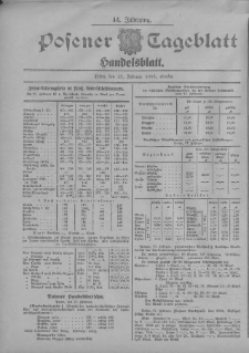 Posener Tageblatt. Handelsblatt 1905.02.27 Jg.44
