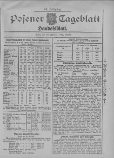 Posener Tageblatt. Handelsblatt 1905.02.28 Jg.44