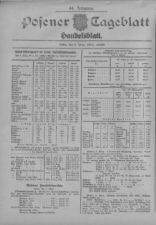 Posener Tageblatt. Handelsblatt 1905.03.06 Jg.44
