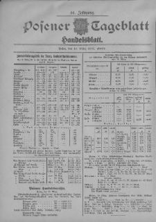 Posener Tageblatt. Handelsblatt 1905.03.10 Jg.44