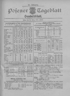 Posener Tageblatt. Handelsblatt 1905.03.15 Jg.44