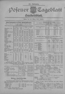 Posener Tageblatt. Handelsblatt 1905.03.20 Jg.44