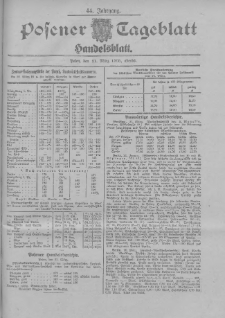 Posener Tageblatt. Handelsblatt 1905.03.21 Jg.44