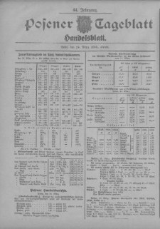 Posener Tageblatt. Handelsblatt 1905.03.24 Jg.44