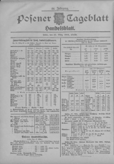 Posener Tageblatt. Handelsblatt 1905.03.25 Jg.44