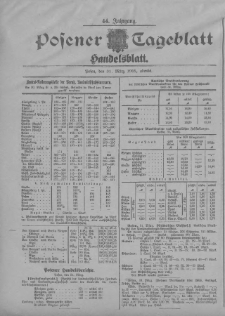 Posener Tageblatt. Handelsblatt 1905.03.31 Jg.44