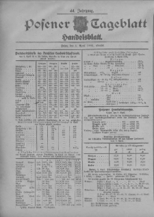 Posener Tageblatt. Handelsblatt 1905.04.05 Jg.44