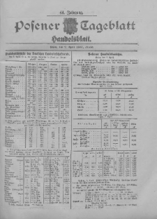 Posener Tageblatt. Handelsblatt 1905.04.07 Jg.44