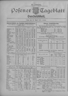 Posener Tageblatt. Handelsblatt 1905.04.10 Jg.44