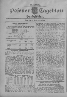 Posener Tageblatt. Handelsblatt 1905.04.25 Jg.44