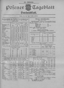 Posener Tageblatt. Handelsblatt 1905.04.28 Jg.44