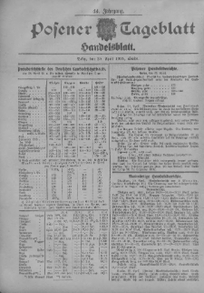 Posener Tageblatt. Handelsblatt 1905.04.29 Jg.44