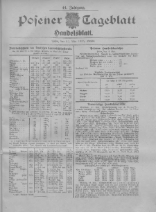 Posener Tageblatt. Handelsblatt 1905.05.11 Jg.44