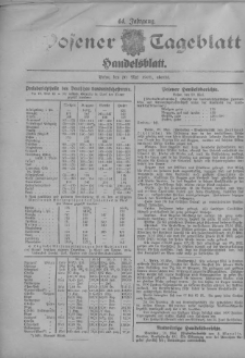 Posener Tageblatt. Handelsblatt 1905.05.20 Jg.44