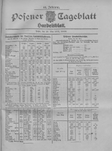 Posener Tageblatt. Handelsblatt 1905.05.25 Jg.44