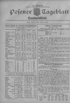 Posener Tageblatt. Handelsblatt 1905.05.27 Jg.44