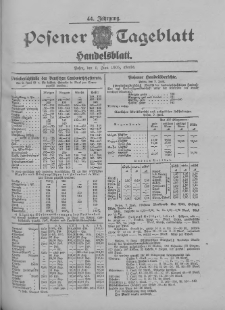 Posener Tageblatt. Handelsblatt 1905.06.09 Jg.44