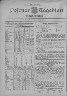 Posener Tageblatt. Handelsblatt 1905.06.10 Jg.44