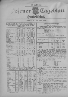 Posener Tageblatt. Handelsblatt 1905.06.14 Jg.44