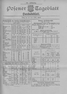 Posener Tageblatt. Handelsblatt 1905.06.15 Jg.44